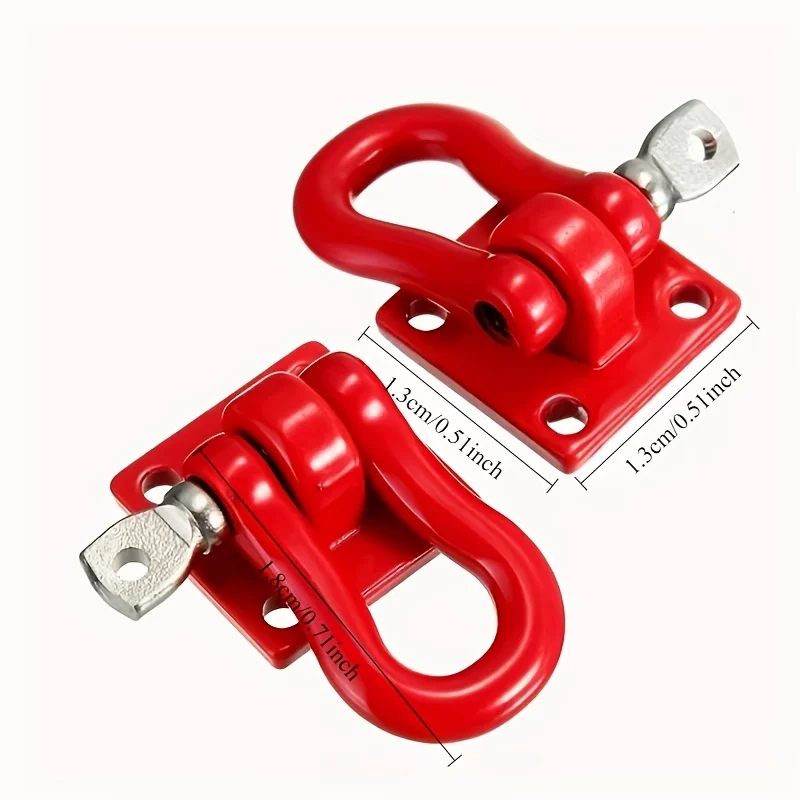 Scale Metal Tow Hook Trim - Compatible with G63 D90 Axial Scx10 III Remote Control Tracked Cars - Durable Rescue Hook