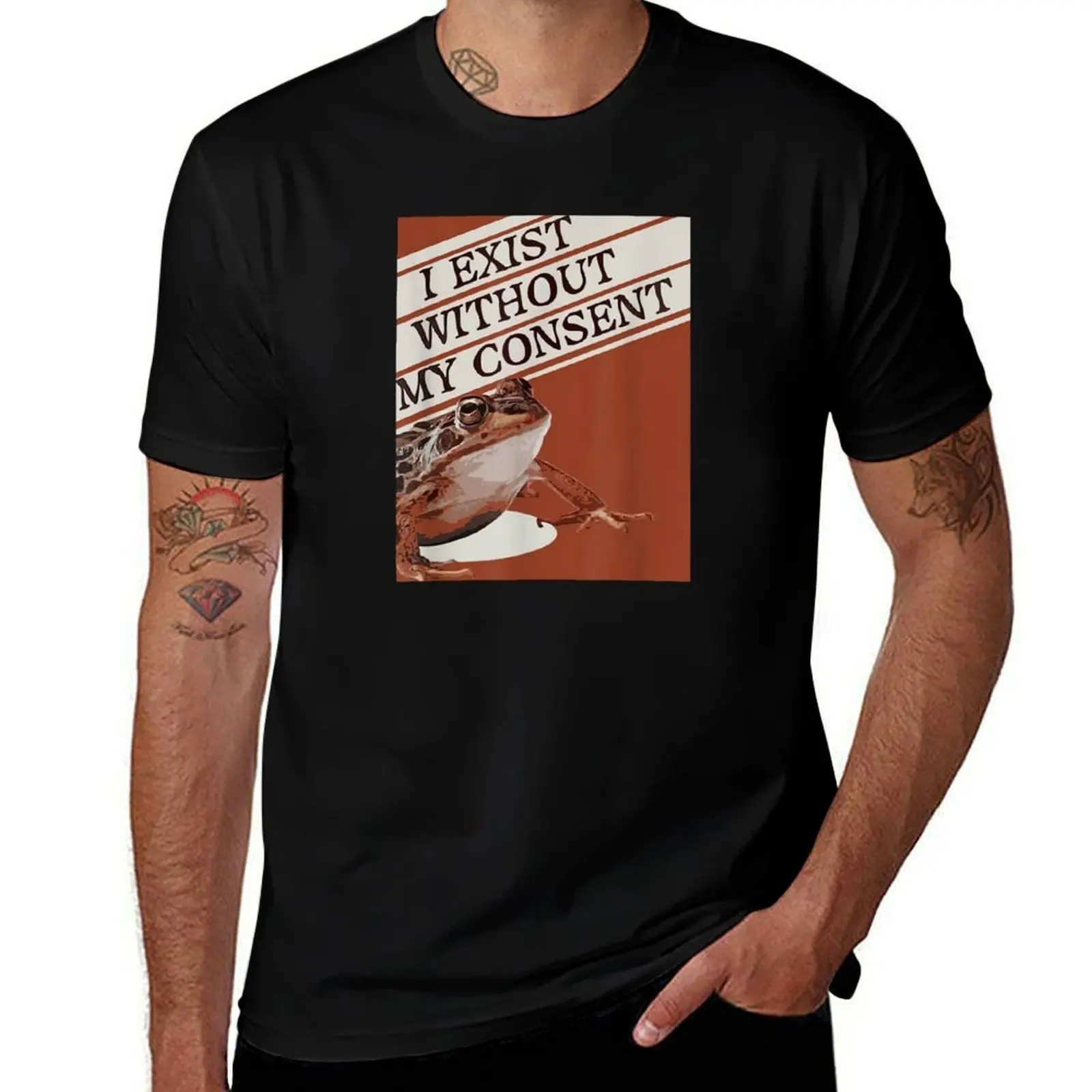 I exist without my consent T-Shirt Urban Style Print T-Shirt