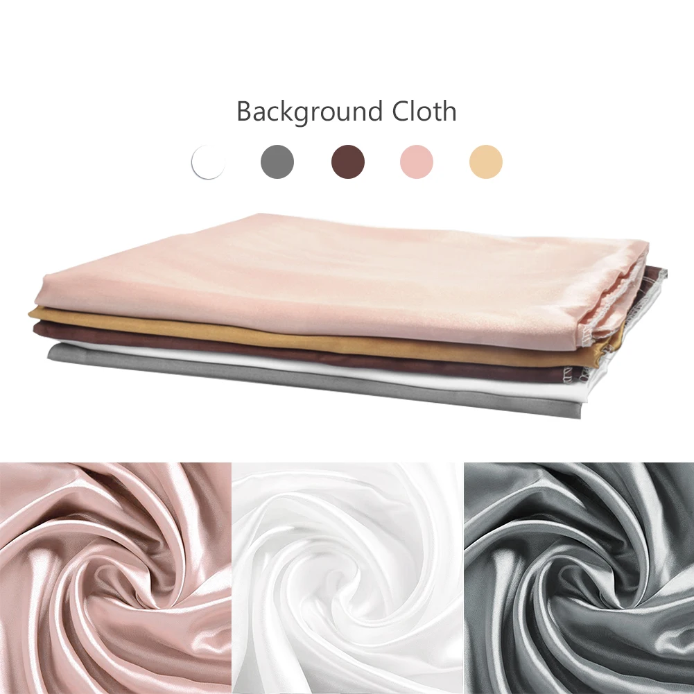 5colors 75x100cm Mercerized Cloth Backdrop Satin Fabric Glossy Background for Photographic Studio  for Jewelry Necklace