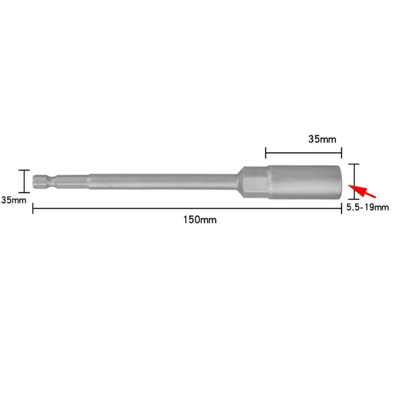 Electric Drill Socket Head Bolt Nut Driver Bit Impact Drill Bits Adapter Wrench Extension Bar 150mm 8-14mm Home Repair Tool image 6