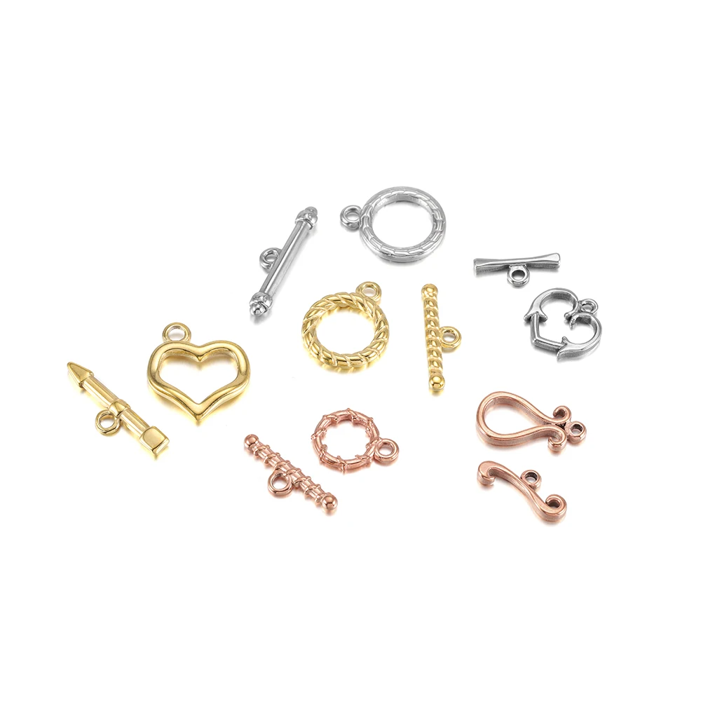 3 Sets Stainless Steel OT Clasps Colorful Quality Connectors for DIY Bracelet Necklace Jewelry Findings Making Accessories