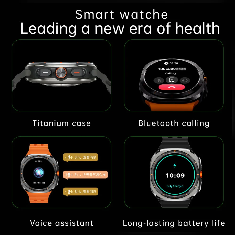 Original AMOLED Screen SK7 Ultra Smart Watch 500mAh Multi-Function Sports Fitness Tracker Health Waterproof Smart watch 2025 NEW