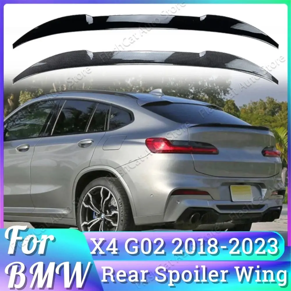 

For BMW X4 G02 M Performance Style 2018 2019 2020 2021 2022 2023 Car Rear Trunk Spoiler Wing ABS Tail Trunk Lip Body Kits Tuning