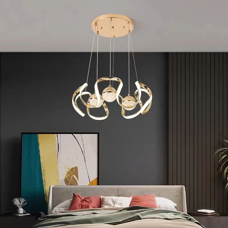 Nordic Luxury Dining Room Chandelier Simple Creative LED Ceiling ChandelierS with Remote Control Modern Hanging Lamp