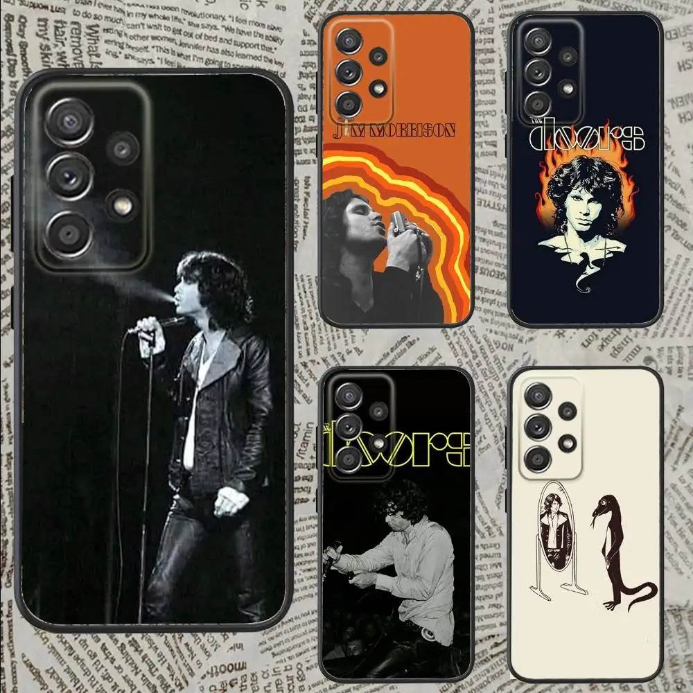

J-Jims Singer M-Morrison Phone Case For Samsung S25,S24,S21,S22,S23,S30,Ultra,S20,Plus,Fe,Lite,Note,10,9,5G Black Cover