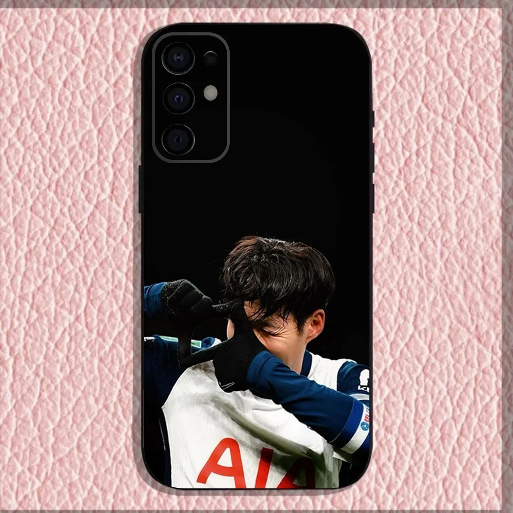حافظة هاتف كرة القدم S-Son H-Heung-minS لهاتف سامسونج S25، S24، S21، S22، S23، S30، Ultra، S20، Plus، Fe، Lite، Note، 10,9,5G غطاء أسود
