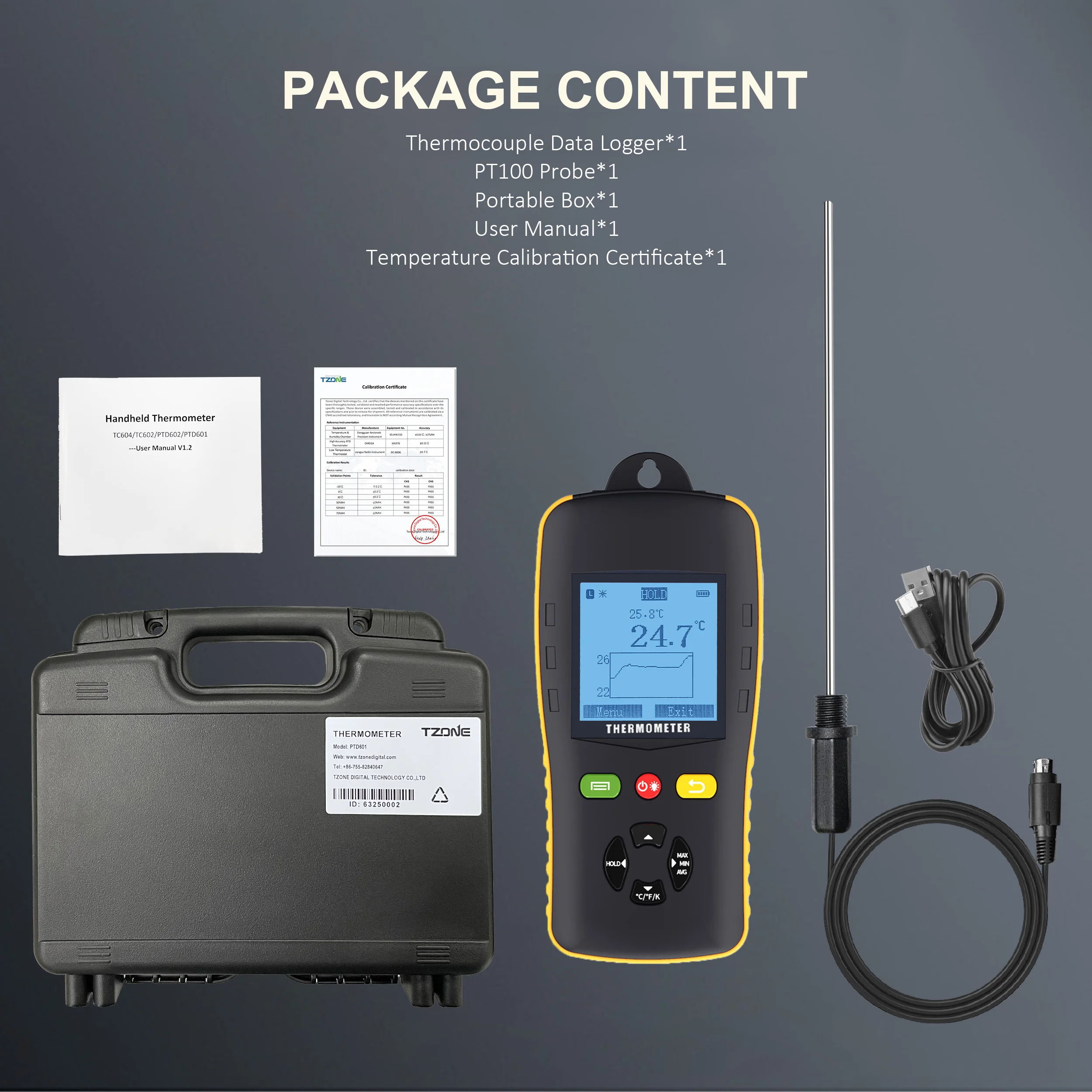 PTD601 Temperatuur Digitale datalogger Temperatuur Hoge precisie datalogger Industrieel gebruik