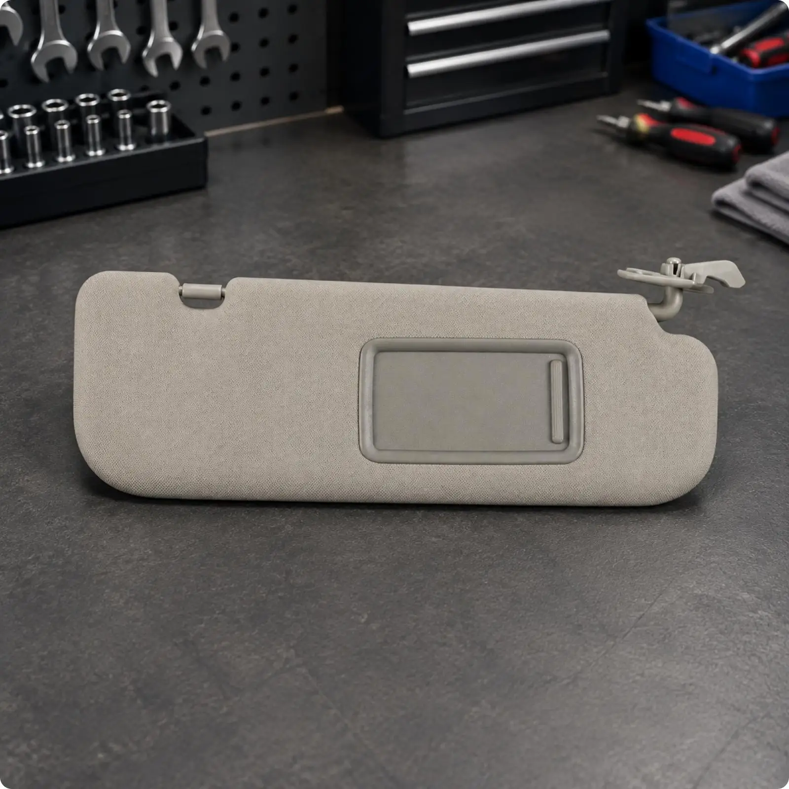 Plastic Car Sun Visor Right Passenger Side Beige Sun Blocker Shade for Vehicle Glare Reduction Daily Commuting Use