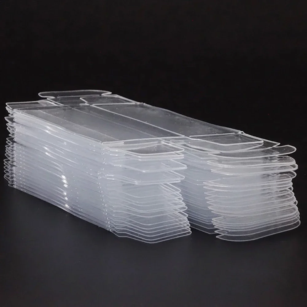 10 Pcs Collectibles Storage Box 41x43x82mm PVC Clear Gift Car Model 1/64 Dust Proof Display Protection Box