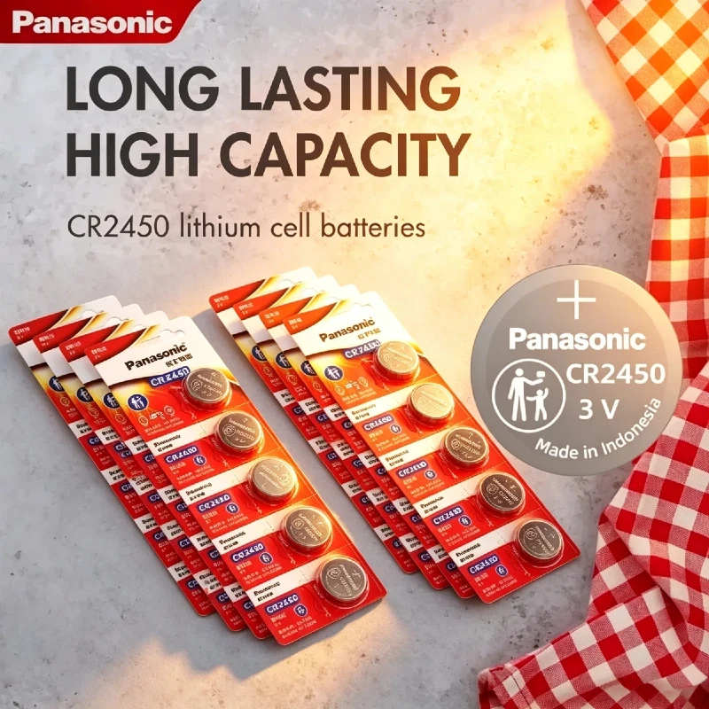 

Оригинальная литиевая батарейка Panasonic CR2450 3V для часов, пультов ДУ, калькуляторов – надежное питание