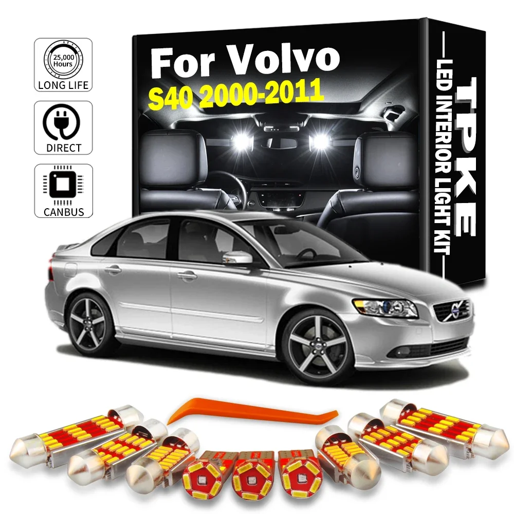 

TPKE фонарь для салона автомобиля Volvo S40 2000-2009 2010 2011, внутренняя карта, Купольные лампы, автомобильные аксессуары, CAN-шина, без ошибок