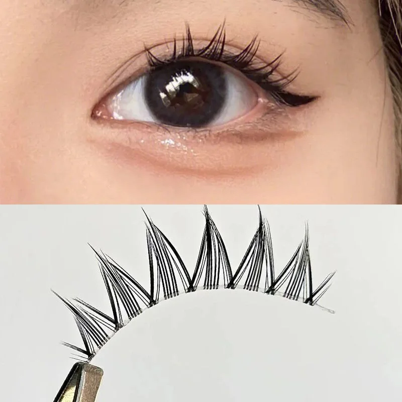 

Korean Manga False Eyelashes Y2K Little Devil Transparent Stalk Thick Eyelashes Beauty Makeup Tool Novice Cosplay 5 Pairs Lashes