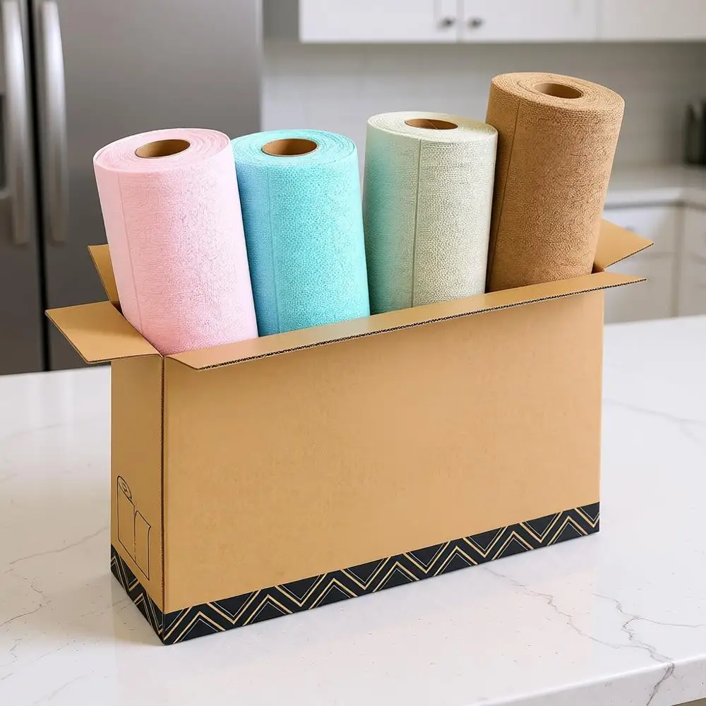 

Набор из 4 рулонов по 80 листов, многоразовые моющиеся кухонные полотенца 10x10, супервпитывающие салфетки из микрофибры - розовый, синий, бежевый, мохово-зеленый