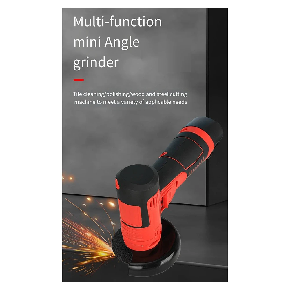 

ABGH-Беспроводная угловая шлифовальная машина, 19500 об/мин, 12 В, мини-угловая шлифовальная машина, для резки и шлифования пластика/труб/гипсокартона