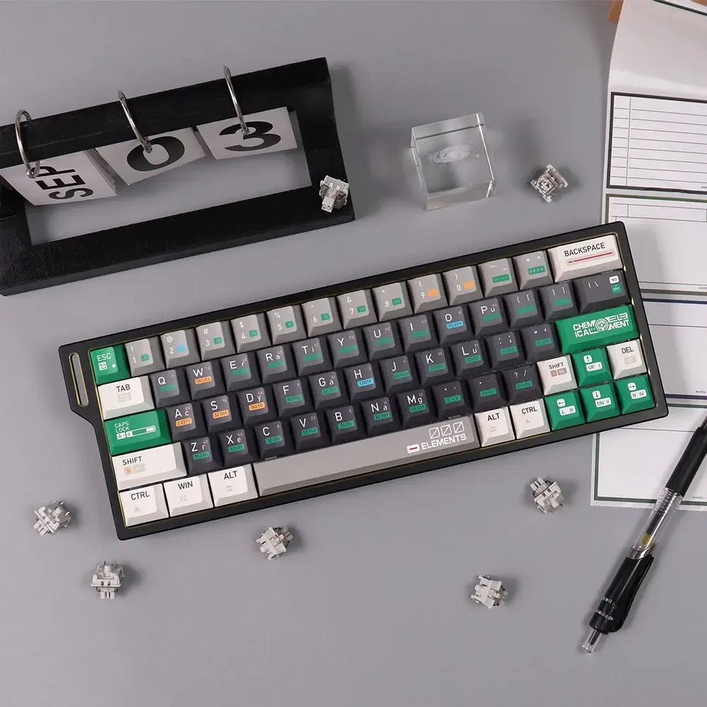 Imagem -05 - Chemical Tema Keycaps Conjunto Completo 61 87 98 104 108 Teclado Mecânico Cereja Altura Pbt Sublimação Térmica 173 122 Chaves 23 Chaves