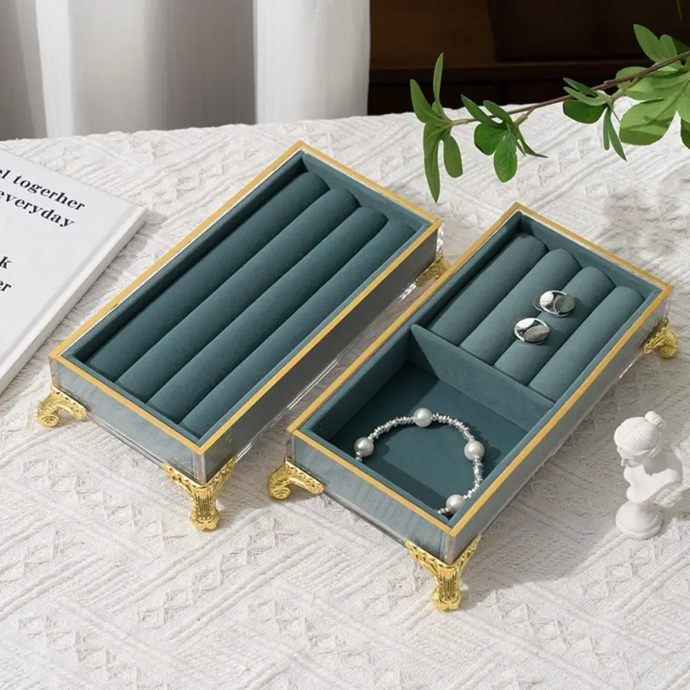 

Винтажная многофункциональная подставка для украшений из бархата, настольный органайзер для хранения браслетов и ожерелий