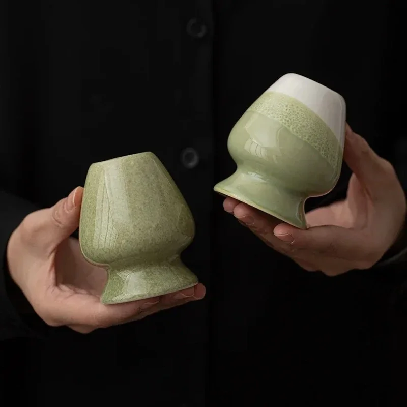 

Ретро японский чайный венчик, база, инструменты для матча, чайные аксессуары, 1 шт., большой керамический венчик для чая, вертикальная печь-трансформер