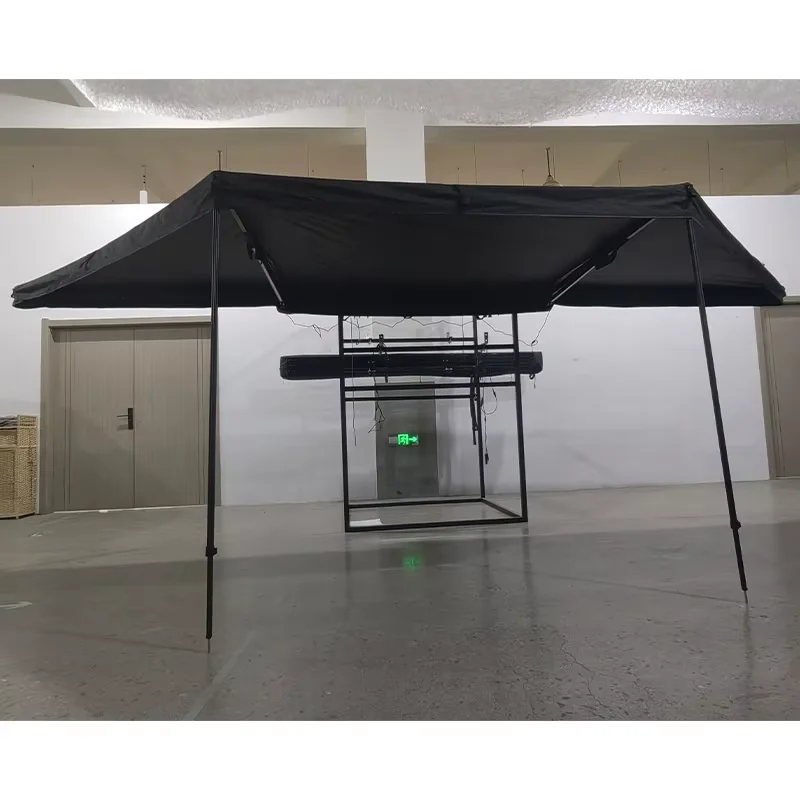 180 Car Awning,Standing 4X4 Aluminum Four-season Rooftop Tent Awning 600D Oxford Polyester Portable Side Hiking Car,2M