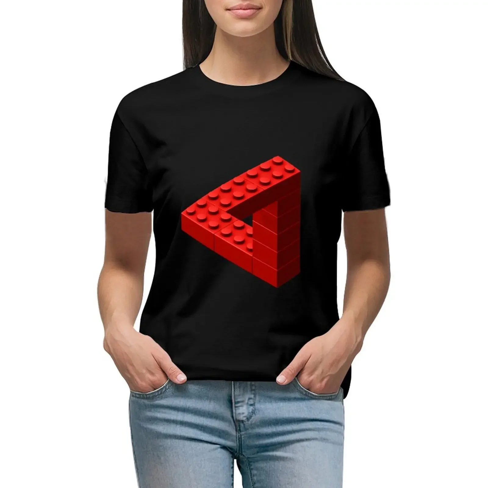 

Escher Toy Bricks - Red T-Shirt tees hippie clothes kawaii clothes designer clothes Women luxury