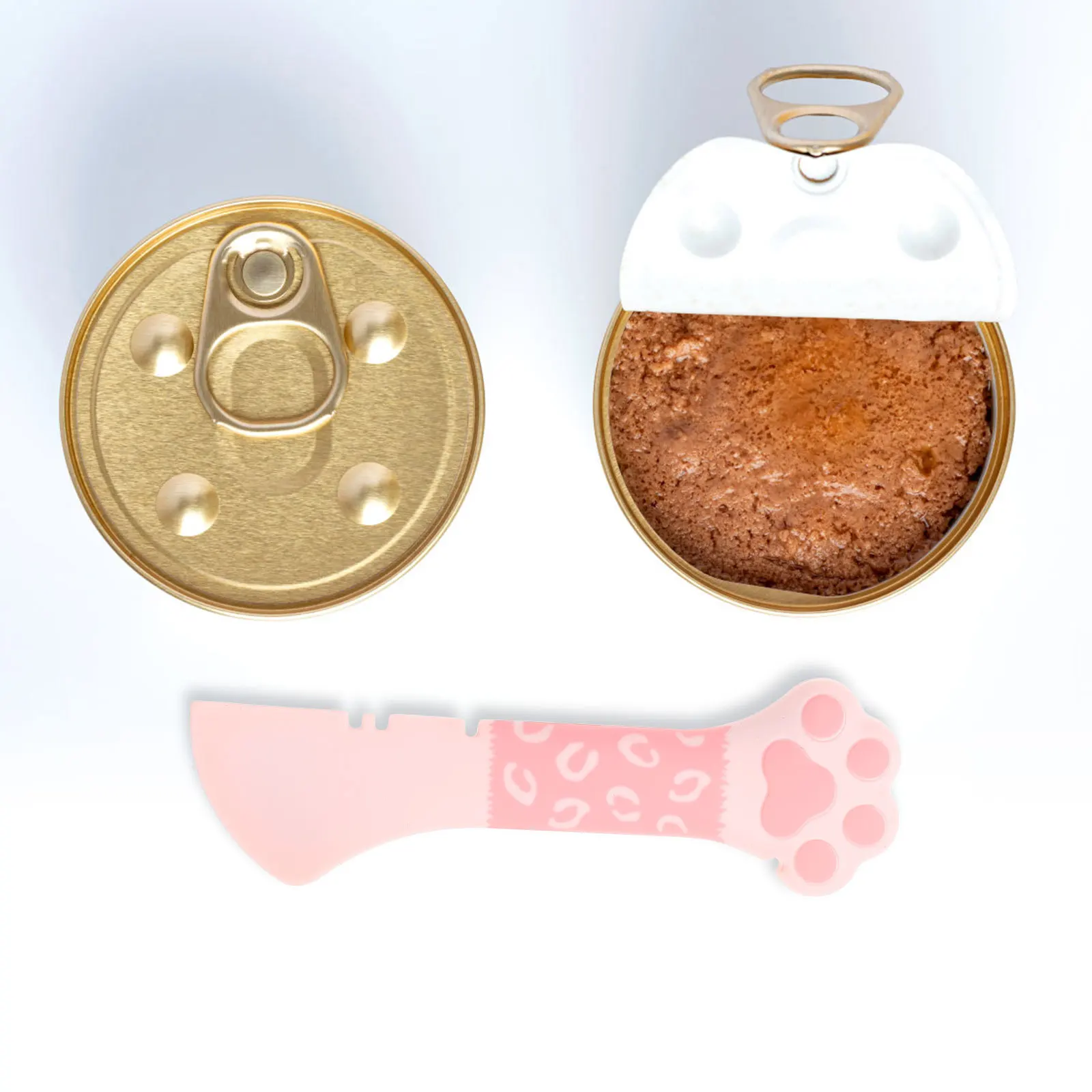 

Multifunctional Pet Food Can Spoon Lid Lifter Practical Design for Easy Scooping Reaching Bottom and Corners Pet Spoon