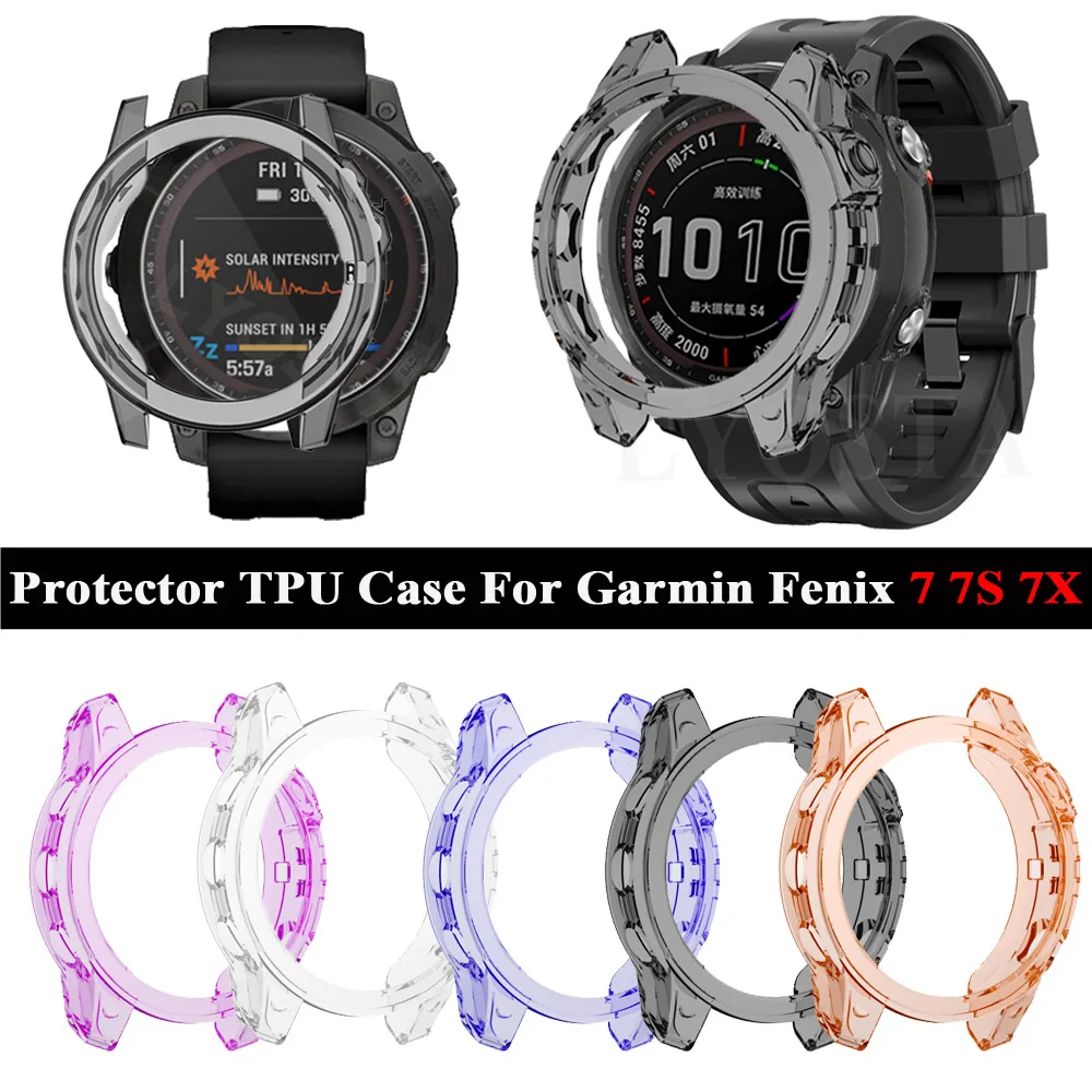 ใหม่กรณี Protector สำหรับ Garmin Fenix 7 7S 7X สมาร์ทนาฬิกา TPU ซิลิโคน Bumper กรอบป้องกัน Shell อุปกรณ์เสริมแขน
