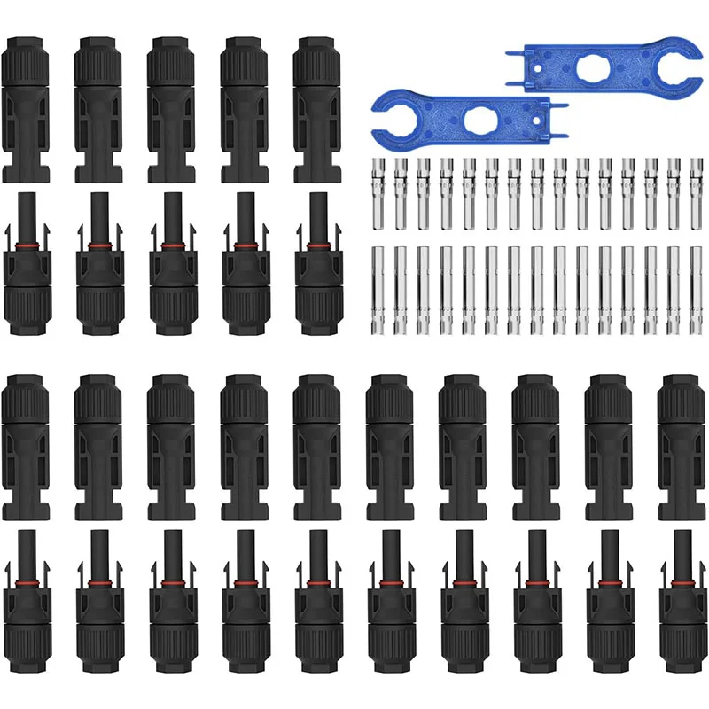 10/20/50 Pairs DC Solar Connector 1000V30A Panel Stecker IP67 Waterproof Connectors Kit for PV/MC Cable 2.5/4/6mm2