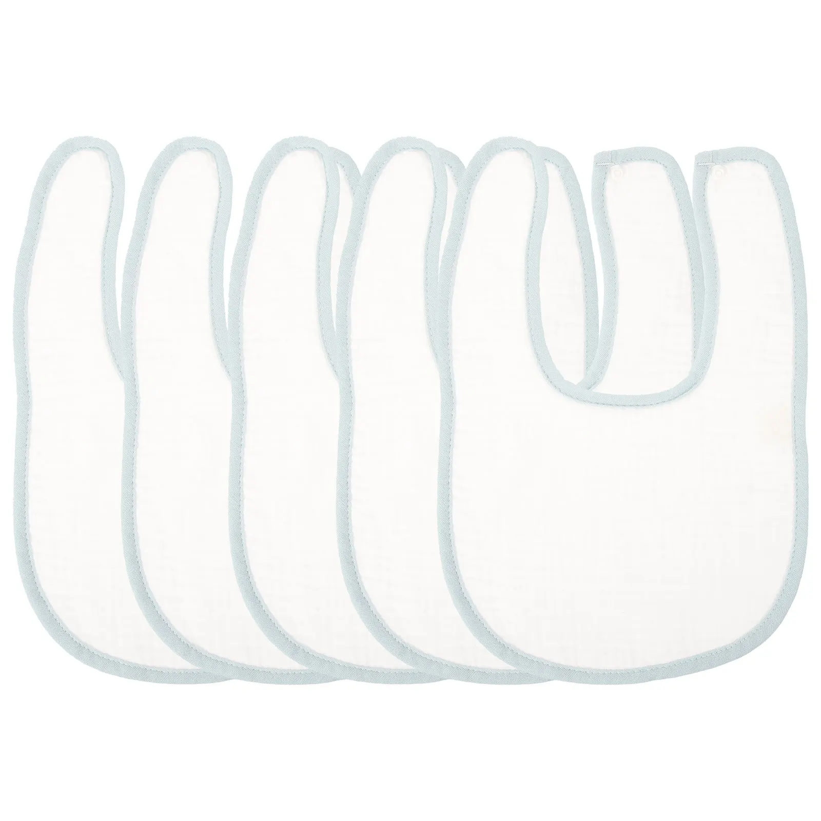

5 pcs Cotton Drooling Toddler Infant Teething Feeding Reusable Washable Bibs For Girls Boys Multipurpose Cotton Bibs