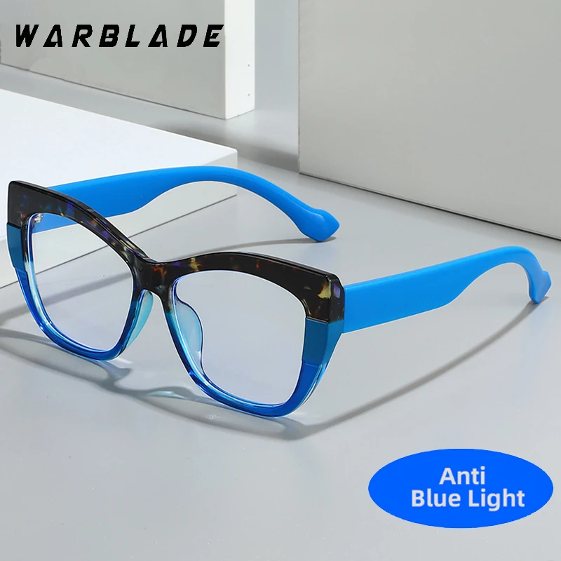 

TR90 Cat Eye Anti Blue Light Glasses Women Fashion Blue Light Blocking Eyewear Trendy Design Female Non-prescription Eyeglasses