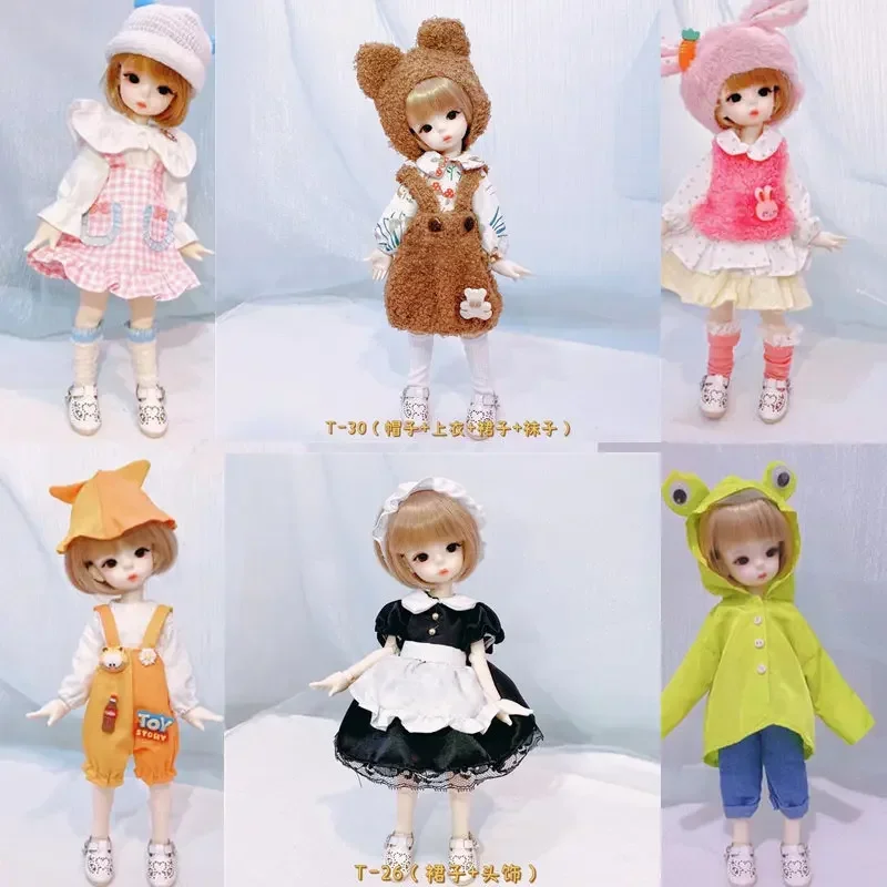 28cm Doll's Accessories Clothes Suit 1/6 Bjd Jk Uniform Casual Suit Children Diy Dress Up Toy Gifts