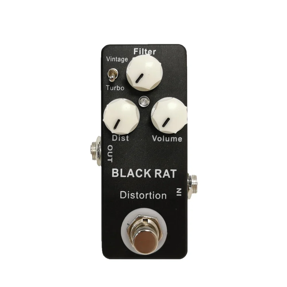 Mosky Black RAT Distortion Effect Pedal Classical Guitar Pedal True Bypass Guitar Parts Guitar Accessories