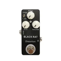 Mosky Black RAT Pedal de efecto de distorsión Pedal de guitarra clásica piezas de guitarra True Bypass accesorios de guitarra