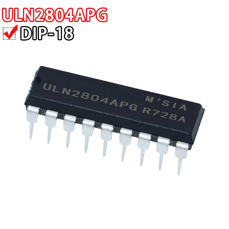 10PCS ULN2804AG ULN2804APG The DIP18 ULN2804A is directly inserted