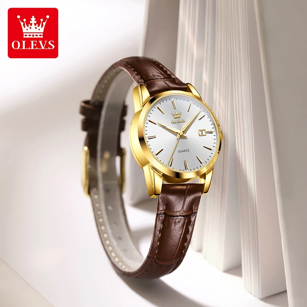 OLEVS 6898 Women Watch Original Quartz Watches Waterproof Luminous Date Watch Bracelet Set Ladies' Gift 2026 New Color Reloj view 2