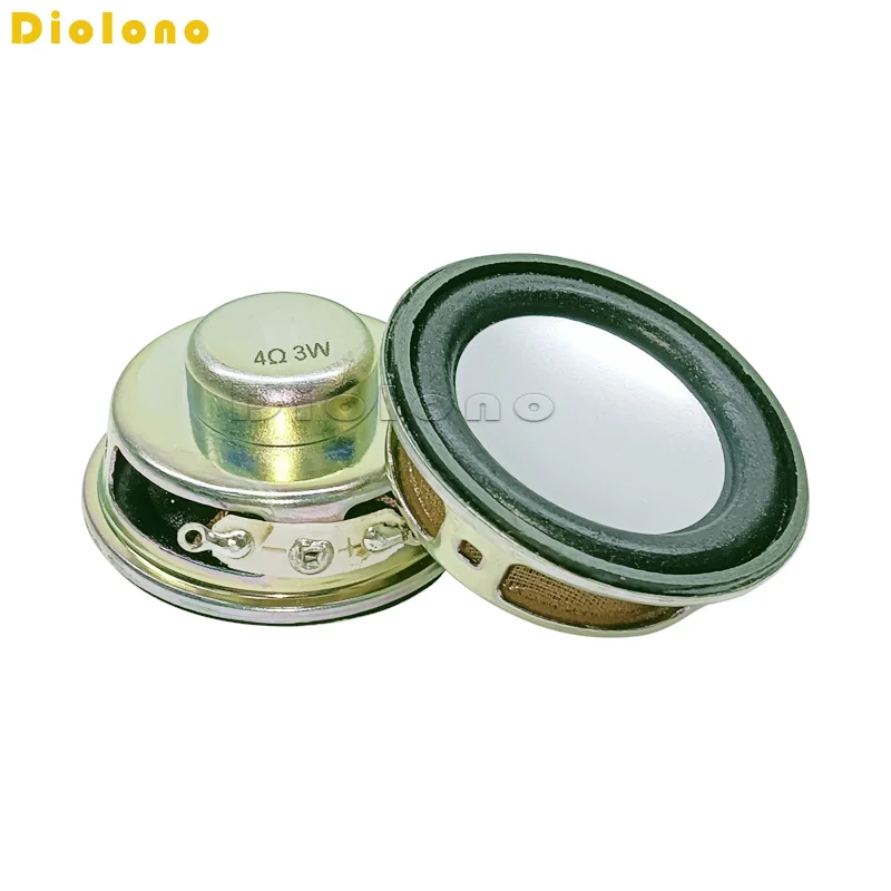 2 قطعة 4R 3W مكبر الصوت 40 مللي متر 1.5 بوصة المتكلم 18 مللي متر الداخلية واحد المغناطيسي رغوة حافة غطاء فضي ارتفاع 19 مللي متر سمّاعات بلوتوث