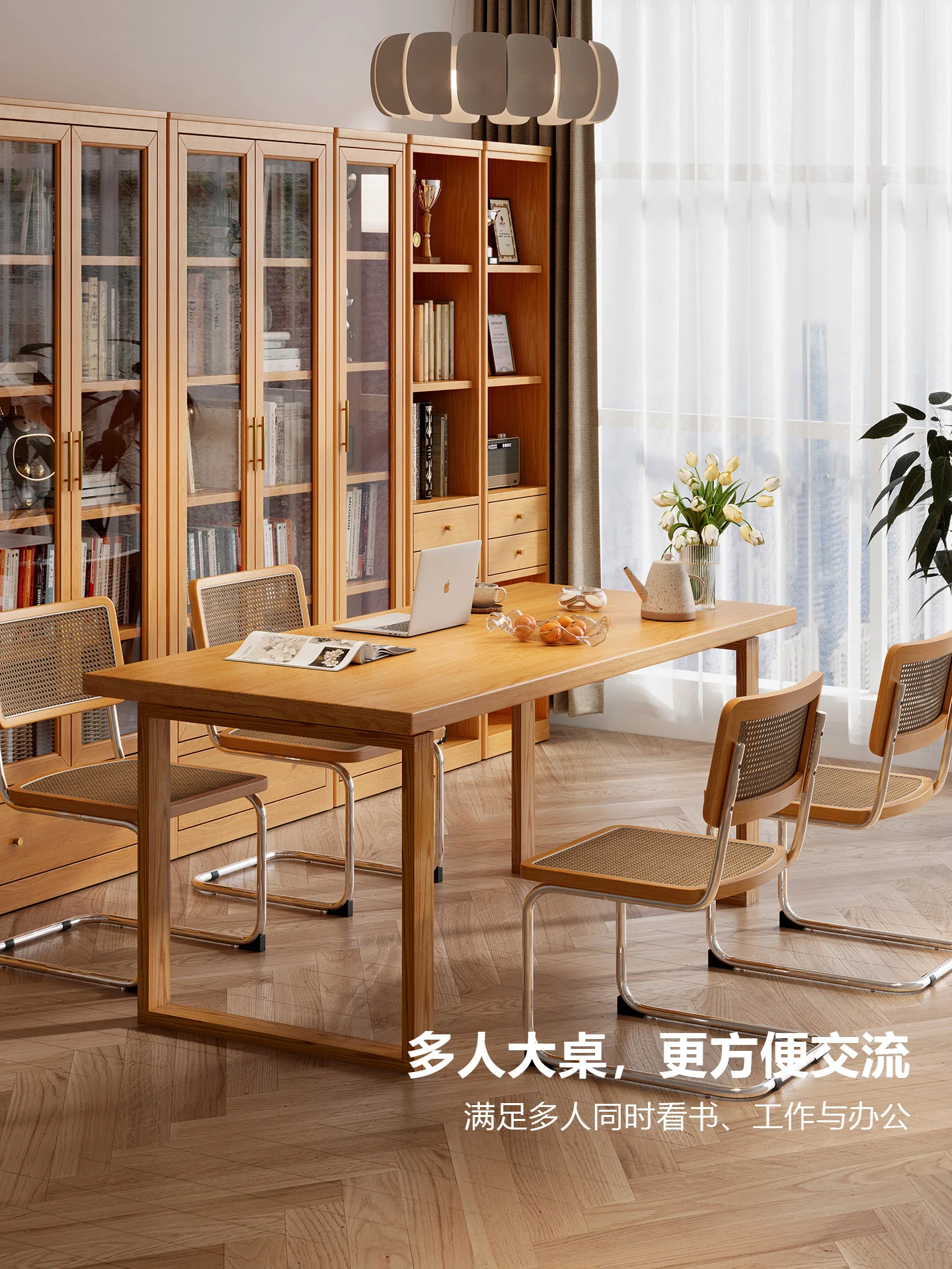 

LH large book all solid wood computer desk workbench household large desk
