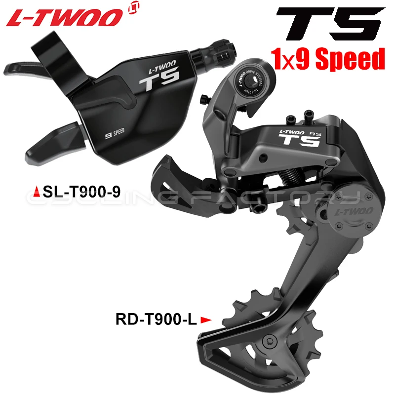Image of LTWOO T5 1x9-Gang MTB-Schaltgruppe mit Trigger-Schalthebel, gedämpftem Schaltwerk und Kabelzugverhältnis 1:1