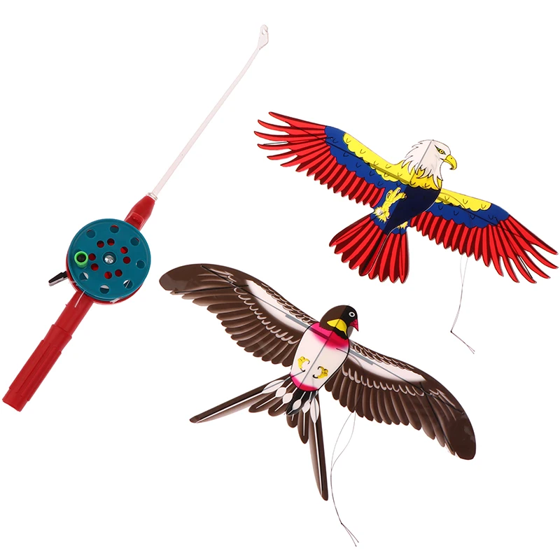 Outdoor Speelgoed Cartoon Kinderen Vlieger Mini Plastic Speelgoed Vlieger + 40 cm Handrem Hengel Voor Kinderen Geschenken