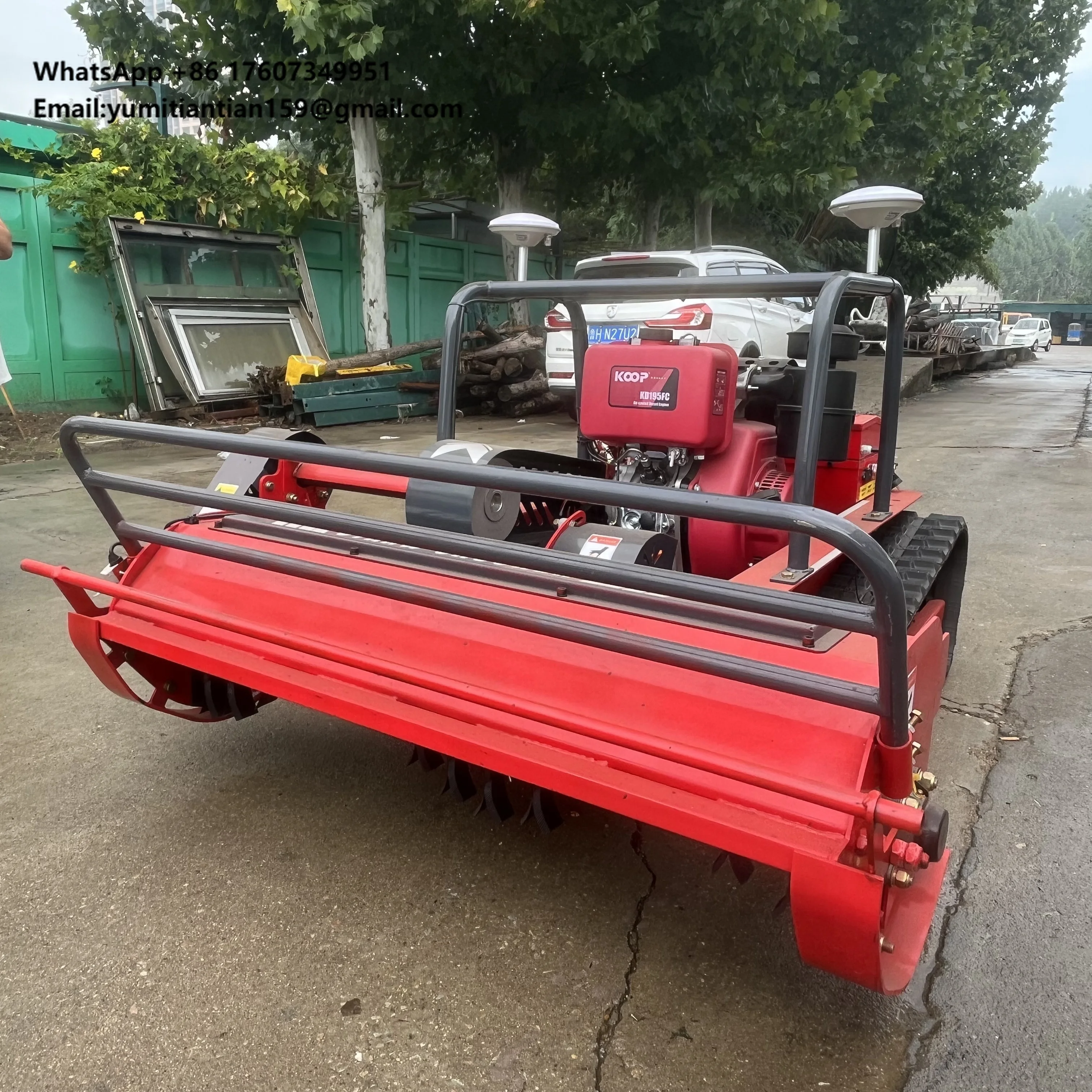 CE EPA Approved All Terrain Grass Cutting Machine Agriculture Rubber Tracks GPS Remote Control Robot Lawn Mower