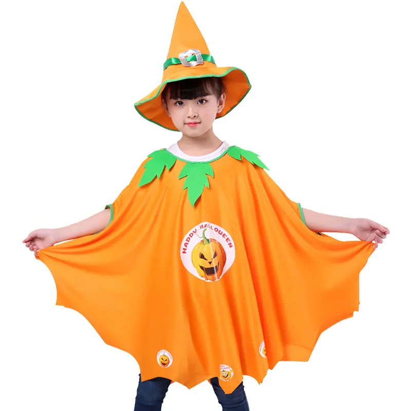 الأطفال اليقطين عباءة كوس زي مضحك شبح اليقطين عباءة فستان الهالوين تأثيري الدعائم للبنين والبنات العالمي