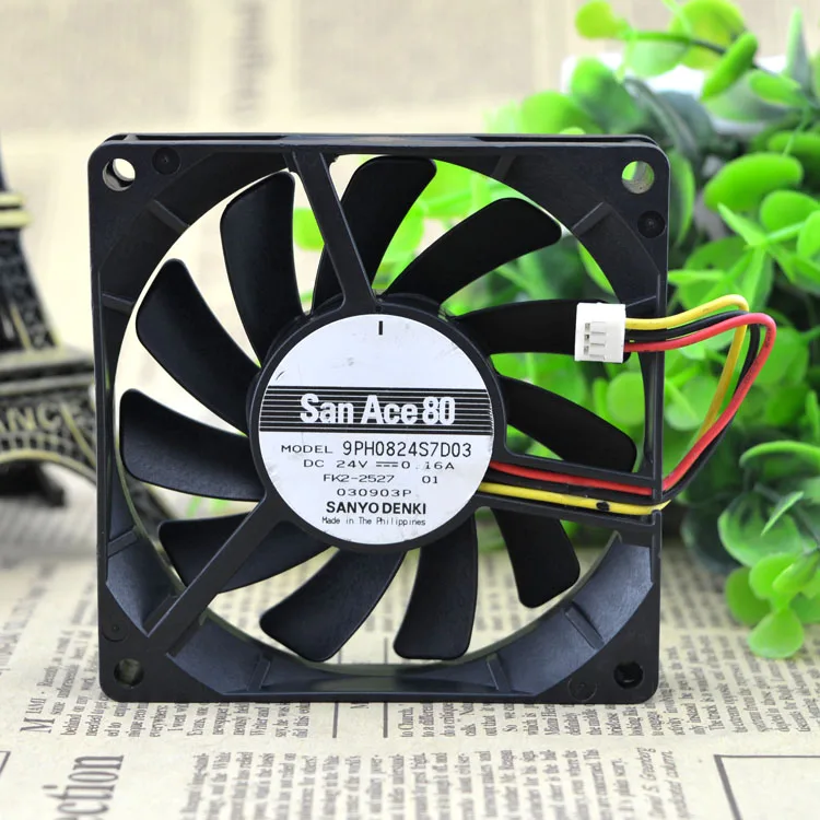 NEW ORIGINAL 9PH0824S7D03 24V 0.16A 8015 80*80*15mm 8cm COOLING FAN