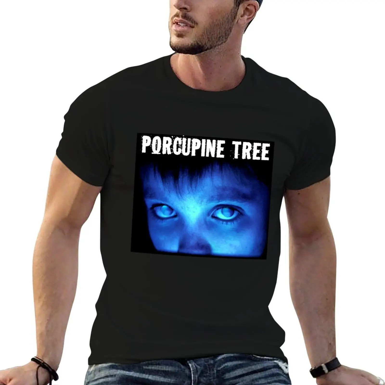 Cópia da camiseta Keep Calm and Listen to Porcupine Tree branca para homem, camisetas gráficas vintage para homem, camiseta gráfica