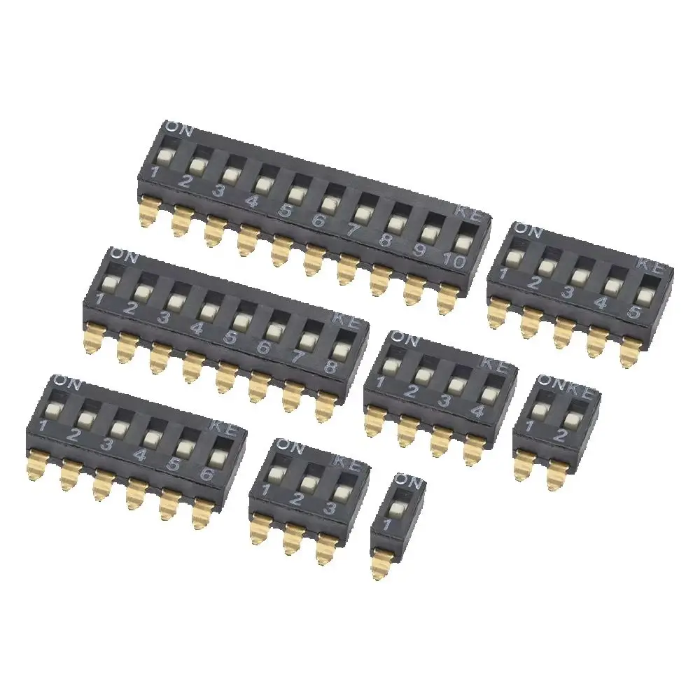 SMD Switch Toggle Switches 2.54mm 1P/2P/3P/4P/5P/6P/8P/10P black 2.54MM SMD Switch Gold Plated Pin