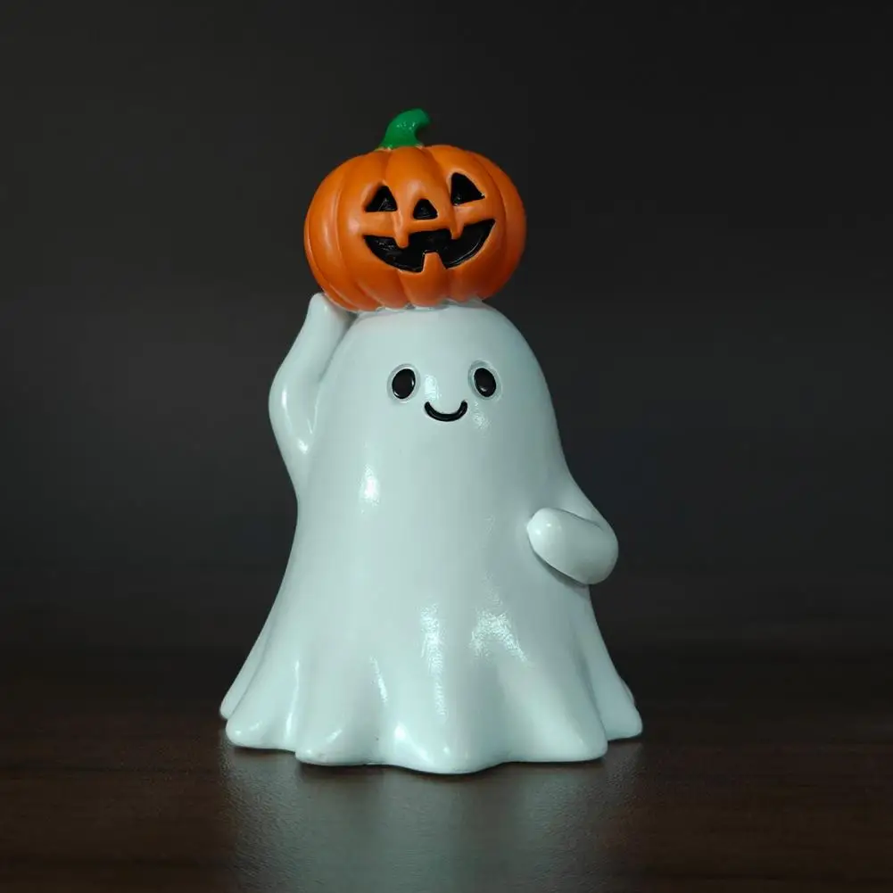 Ceramiczna Ozdoba Duch Dekoracja Stołu na Imprezę Domową Ozdoba Duch Straszna Halloweenowa Figurka Ducha Żywica na Biurko do Domu na Imprezę