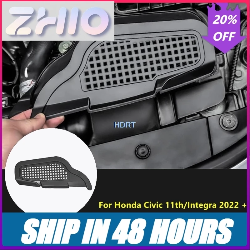 Fit Car Styling Front Engine Bonnet Air Inlet Anti Block Cover Hood Insect Proof Net Accessories For Honda Civic 11th/Integra 20