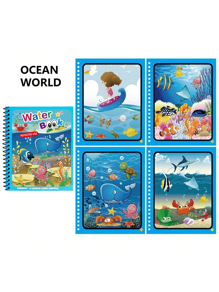 Montessori Reusable Water Painting Book - Eco-Friendly Art Montessori Reusable Water Painting Book - Eco-Friendly Art - Image 3