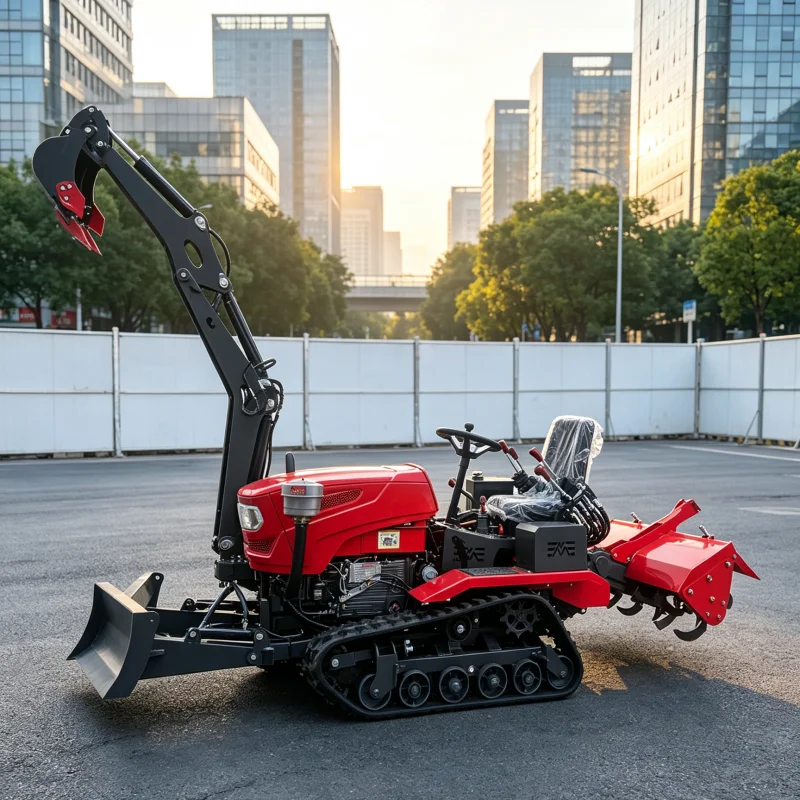 Customized Small Diesel Crawler Rotary Tiller, Soil Tilling & Loosening Machine for Hilly Land and Terraced Farmland
