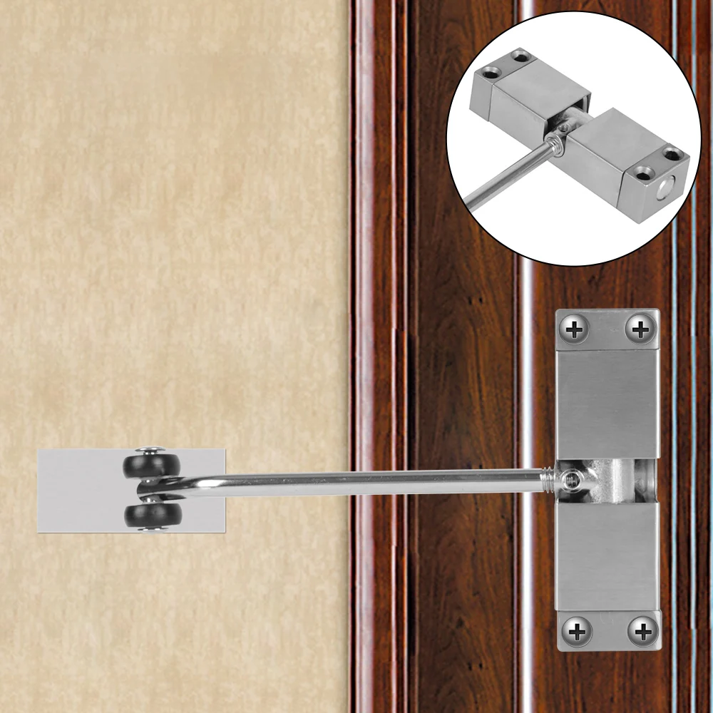 Furniture Door Hardware Durable Automatic Spring Door Closer Security Lock Adjustable Door Closing Device Stainless Steel