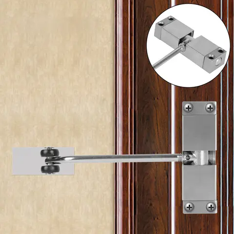 Furniture Door Hardware Durable Automatic Spring Door Closer Security Lock Adjustable Door Closing Device Stainless Steel
