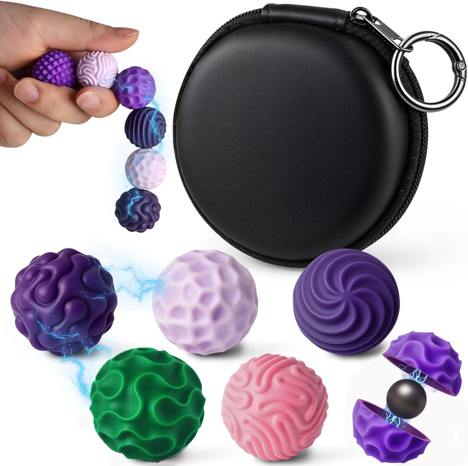 ลูกบอลแม่เหล็กซิลิโคนสำหรับผู้ใหญ่ ของเล่นบนโต๊ะทำงานแบบเงียบ ของเล่นซิลิโคนคลายเครียด ของเล่นเสริมสมาธิ ของขวัญสำหรับเด็ก