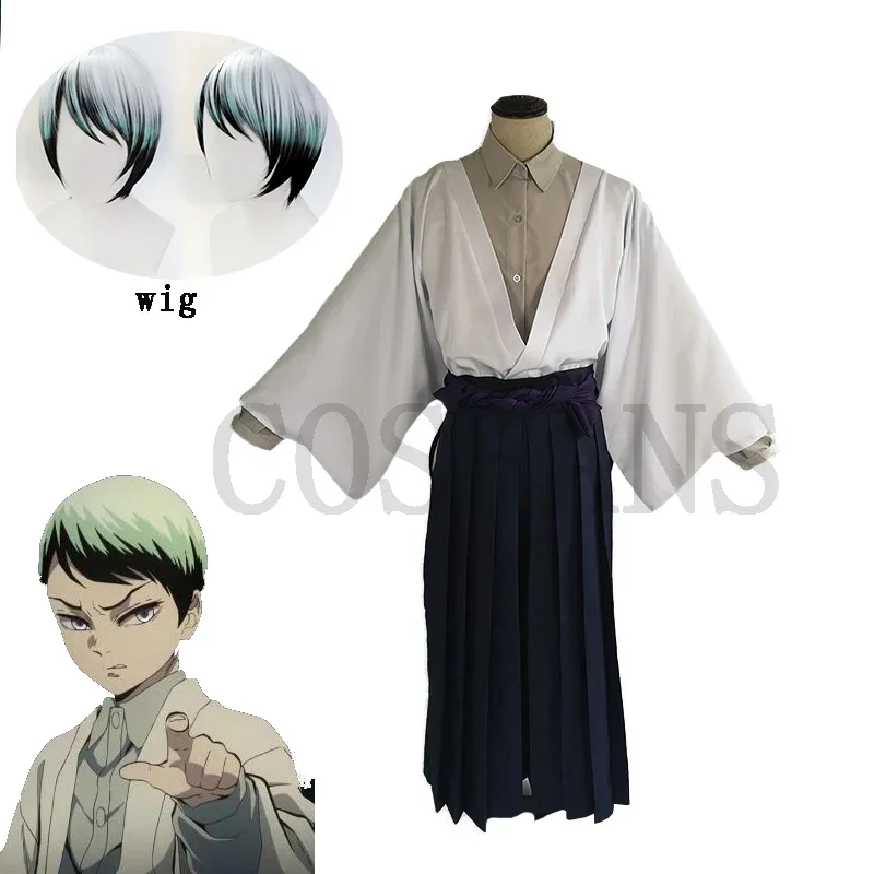 Anime Comic Halloween Kimetsu No Yaiba Cosplay disfraces Tsuyuri Kanawo Cosplay disfraz Kimono uniformes negros Kendo trajes peluca